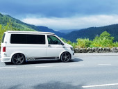 A VW T6 Campervan called Starlight and for hire in Halifax , West Yorkshire