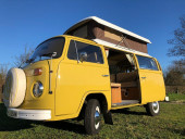A VW T2 Classic Campervan called Buttercup and for hire in Hunstanton, Norfolk