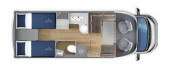A Low Profile Motorhome called Therry and Day Layout for hire in Leicester, Leicestershire