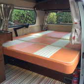 A VW T2 Classic Campervan called FunkyBob and Spacious Bed for hire in Colyton, Devon