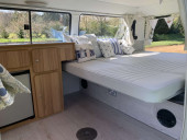 A VW T2 Classic Campervan called Tilly-the-camper and for hire 