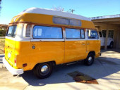 A VW T2 Classic Campervan called motor and for hire 