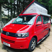 A VW T5 Campervan called Red-Rosie and for hire in Stanford Le Hope, Essex