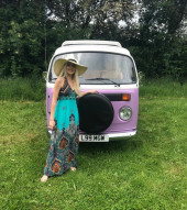 A VW T2 Brazilian Campervan called Roobarb and Hello from Roobarb and India for hire in Malpas, Cheshire