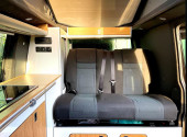 A VW T6 Campervan called Morvoren and for hire in Helston, Cornwall
