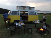A VW T2 Classic Campervan called Daffy and for hire in Whitstable, Kent
