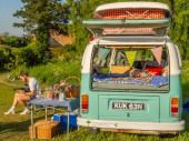 A VW T2 Classic Campervan called Penny-Lane and for hire in Hunstanton, Norfolk