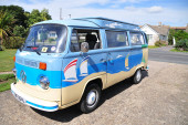 A VW T2 Classic Campervan called Campo-TVStar and for hire in Colyford, Devon