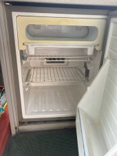 A VW T4 campervan called BigBlue and Fridge and freezer awaiting wine, beer and cheese! for hire in Teignmouth, Devon