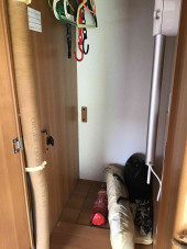 A Other Motorhome called Monica and Wardrobe plenty of hanging space, and where the table can be stored away with latch to keep it stored away. for hire in Dorset, Dorset