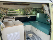 A VW T2 Classic Campervan called Kevin---the---Camper and for hire 