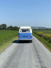 A VW T2 Classic Campervan called Tilly-the-camper and for hire 
