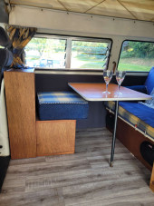 A VW T2 Classic Campervan called Billie and for hire in Swinton, Greater Manchester