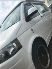 A VW T5 Campervan called Colum-bus and for hire in Laxey, Isle of Man