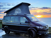 A VW T6 Campervan called Morvoren and for hire in Helston, Cornwall