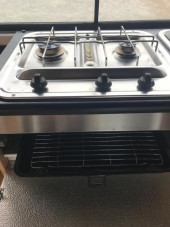 A VW T2 Brazilian Campervan called Roobarb and Hobs and grill for hire in Malpas, Cheshire