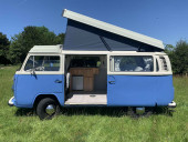 A VW T2 Classic Campervan called Tilly-the-camper and for hire 