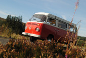 A VW T2 Classic Campervan called Ruby and for hire in Johnstone, Renfrewshire
