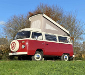A VW T2 Classic Campervan called Ruby-Rose and for hire in Colyton, Devon