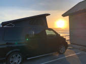 A VW T5 Campervan called Dubby and for hire in St columb , Cornwall