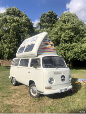 A VW T2 Classic Campervan called Belle and for hire 
