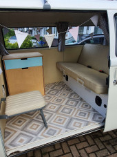 A VW T2 Classic Campervan called Betty-0921 and for hire 